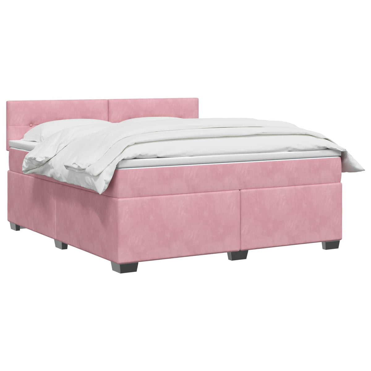 Boxspring krevet s madracem Ružičasta 140 x 200 cm Baršun