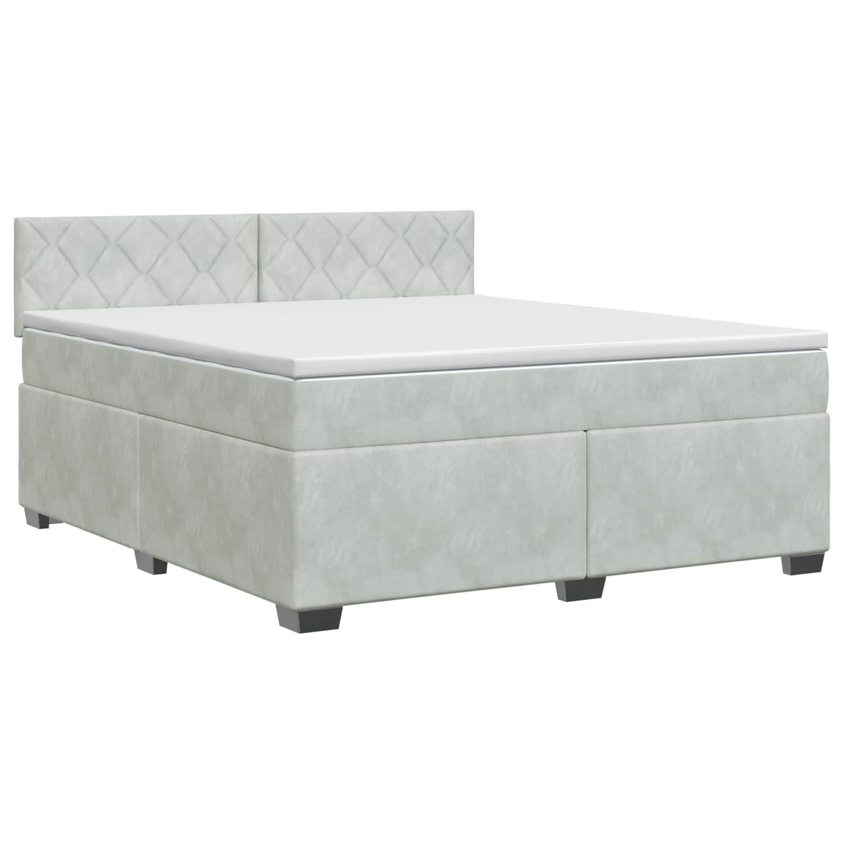 Boxspring krevet s madracem Svjetlosiva 140 x 200 cm Baršun