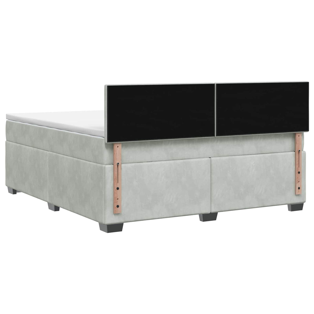 Boxspring krevet s madracem Svjetlosiva 140 x 200 cm Baršun