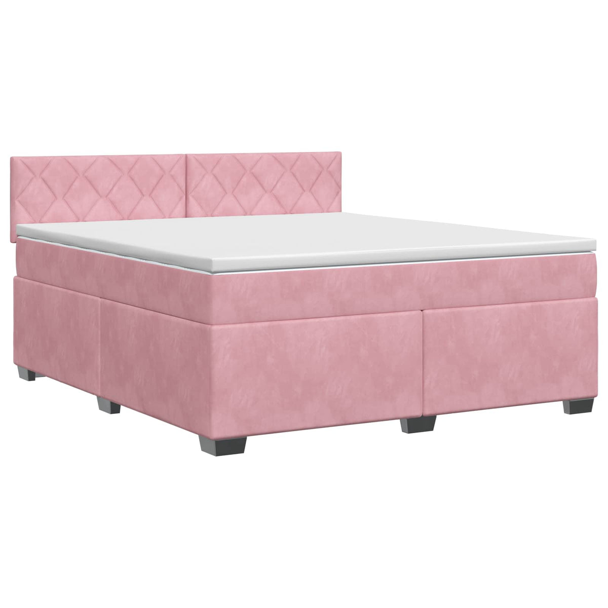 Boxspring krevet s madracem Ružičasta 140 x 200 cm Baršun