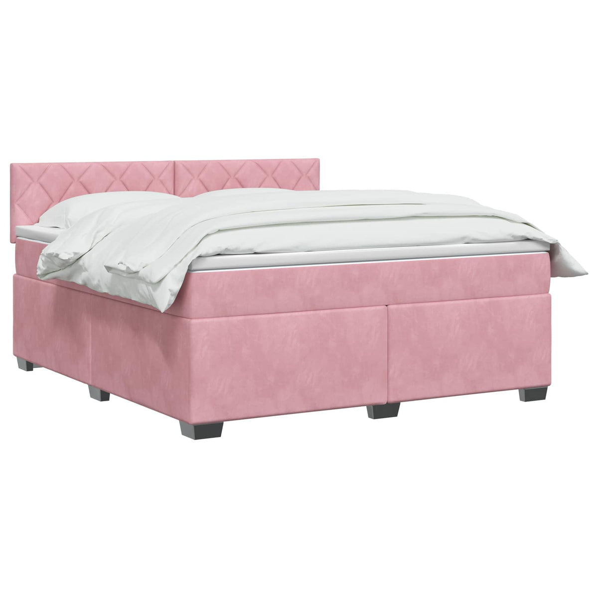 Boxspring krevet s madracem Ružičasta 140 x 200 cm Baršun
