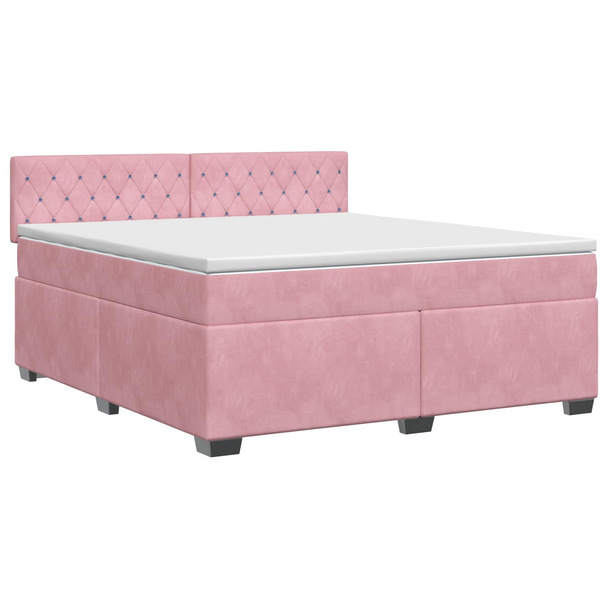 Boxspring krevet s madracem Ružičasta 160 x 200 cm Baršun