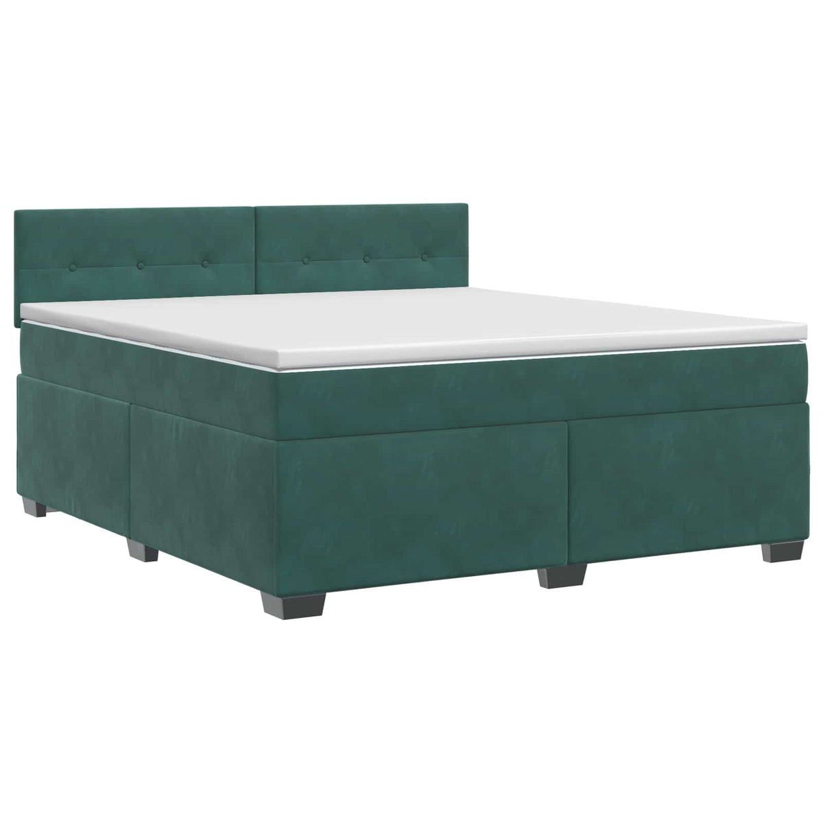 Boxspring krevet s madracem Tamnozelena 160 x 200 cm Baršun