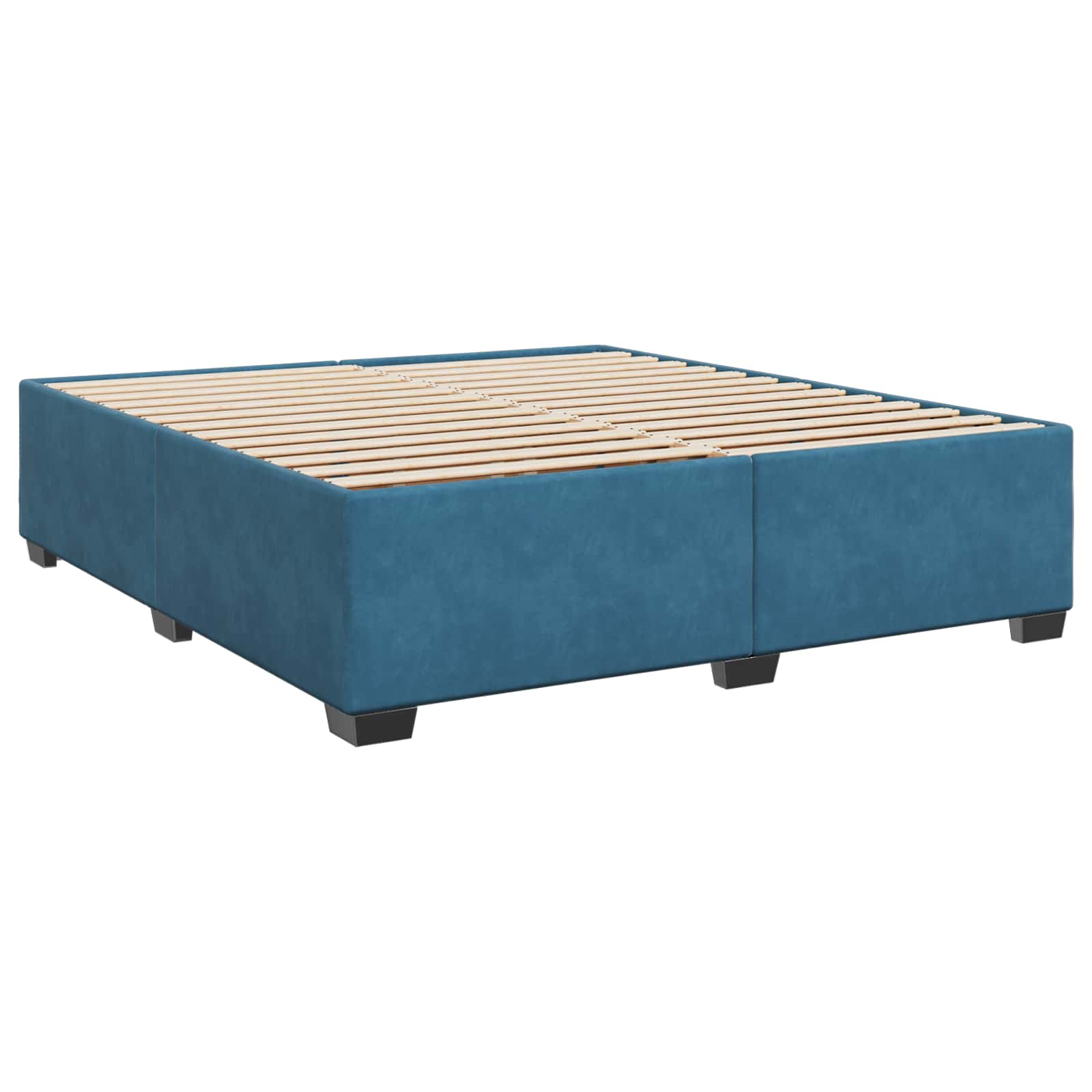Boxspring krevet s madracem Tamno plava 180 x 200 cm Baršun