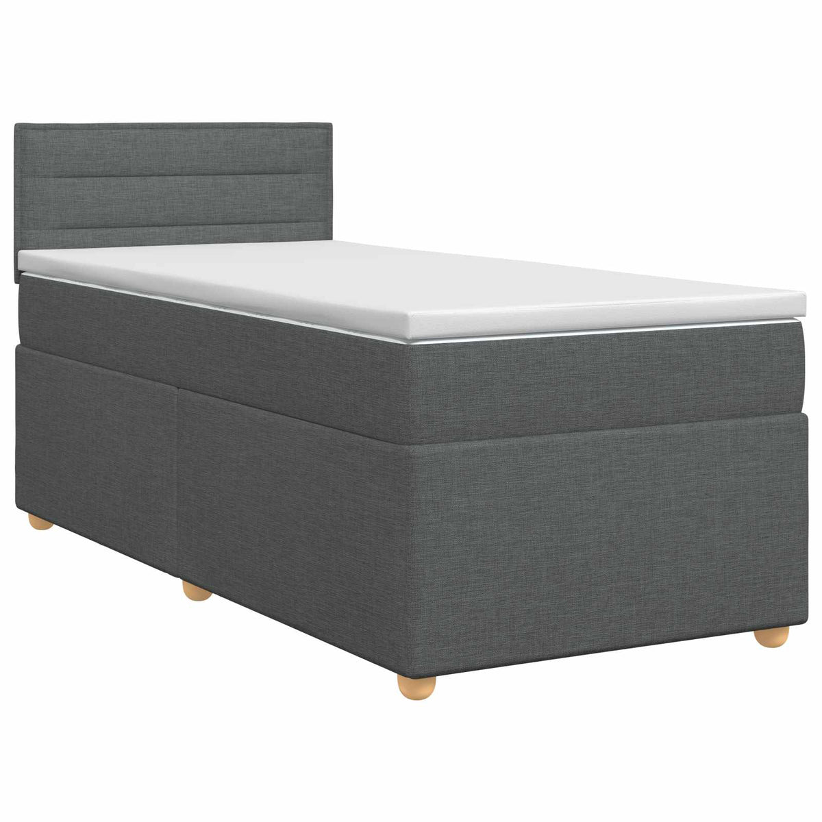 Boxspring krevet s madracem Tamnosiva 80 x 200 cm Tkanina