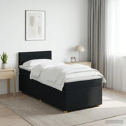 Boxspring krevet s madracem Crna 80 x 200 cm Tkanina