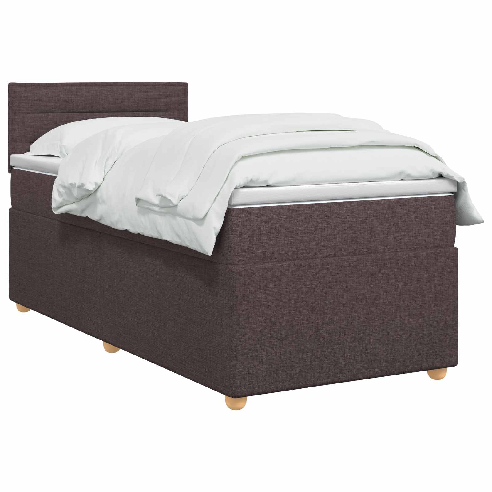 Boxspring krevet s madracem Tamno smeđa 80 x 200 cm Tkanina