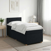 Boxspring krevet s madracem Crna 90 x 200 cm Tkanina