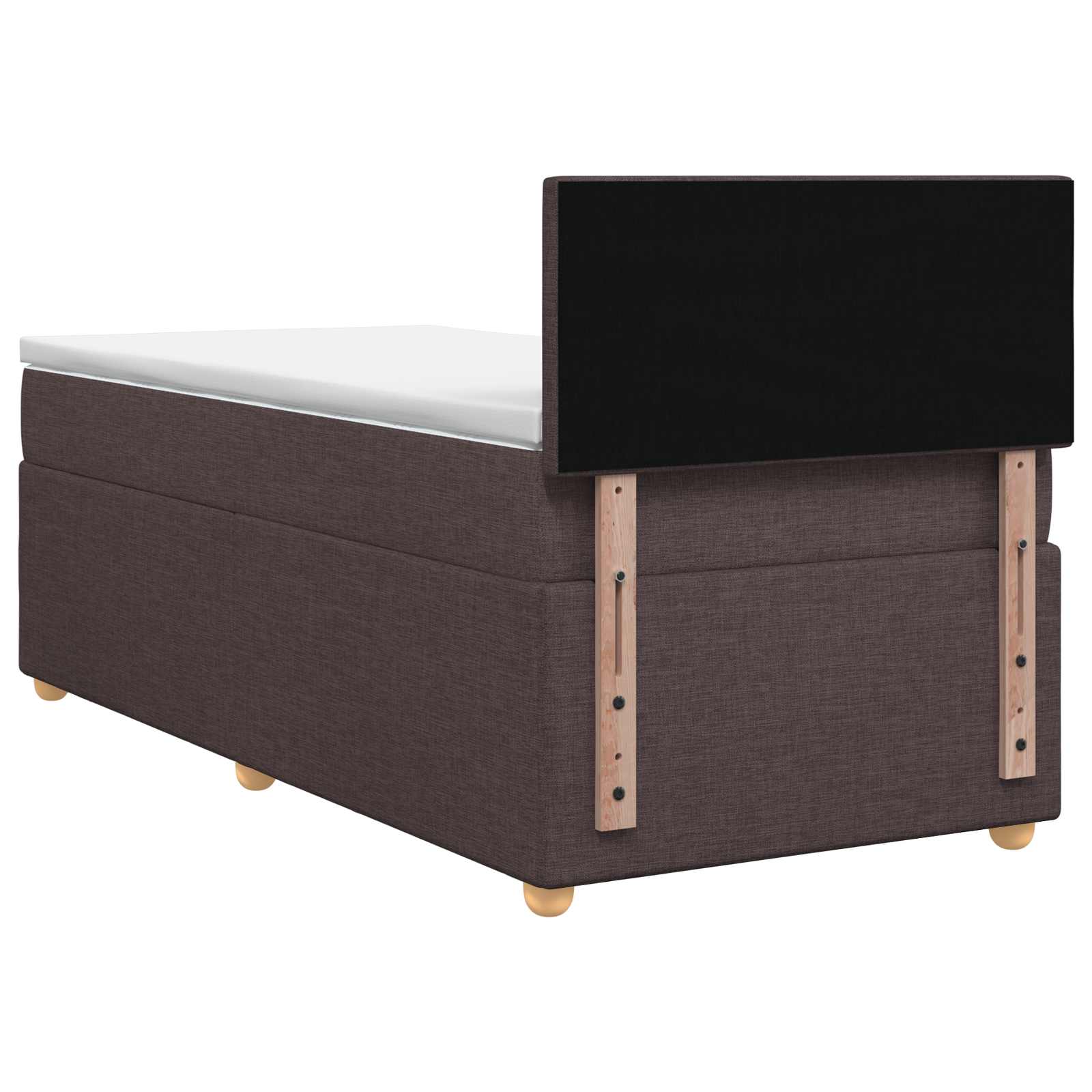 Boxspring krevet s madracem Tamno smeđa 80 x 200 cm Tkanina