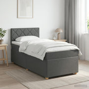 Boxspring krevet s madracem Tamnosiva 100 x 200 cm Tkanina