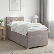 Boxspring krevet s madracem Sivosmeđa 100 x 200 cm Tkanina