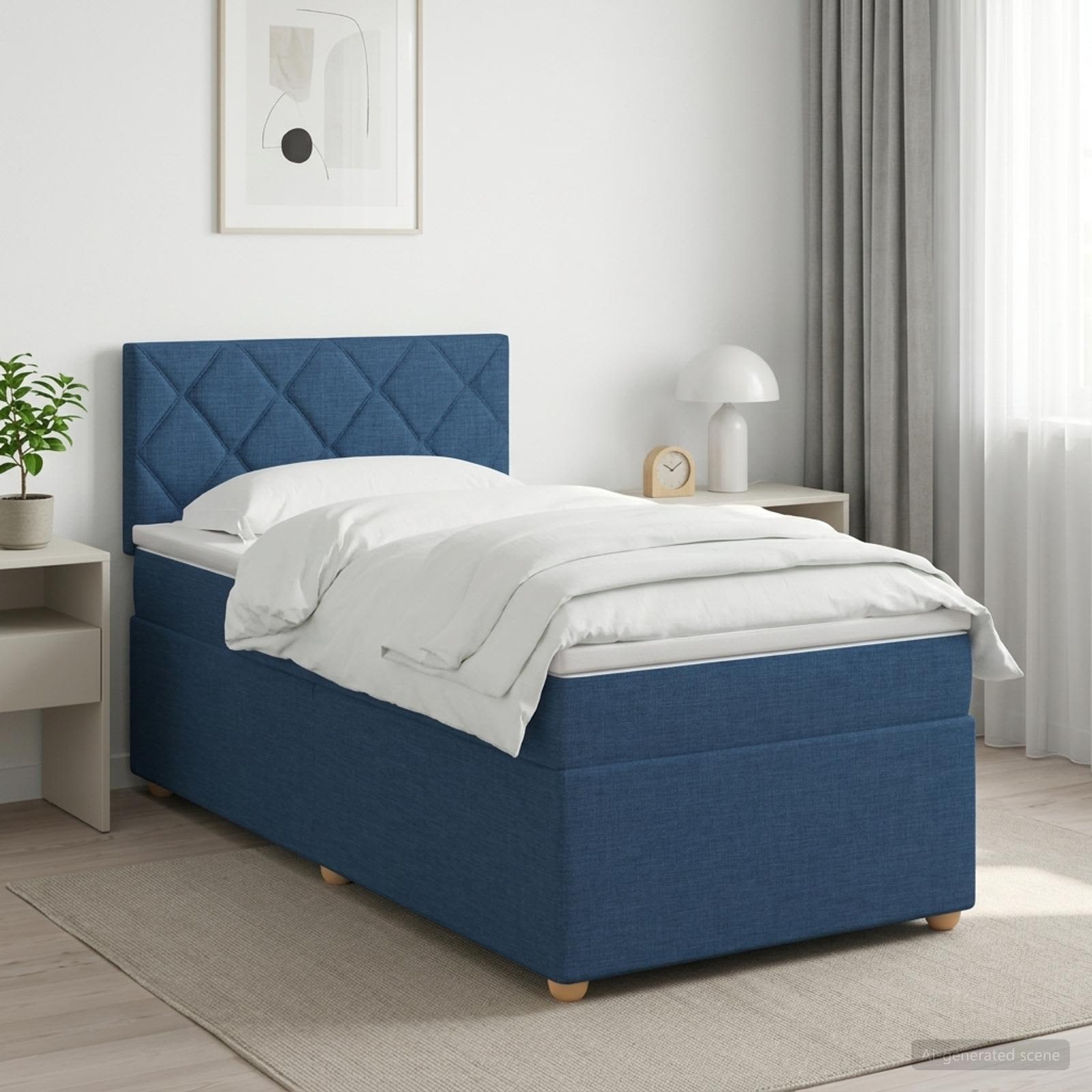 Boxspring krevet s madracem Plava 80 x 200 cm Tkanina