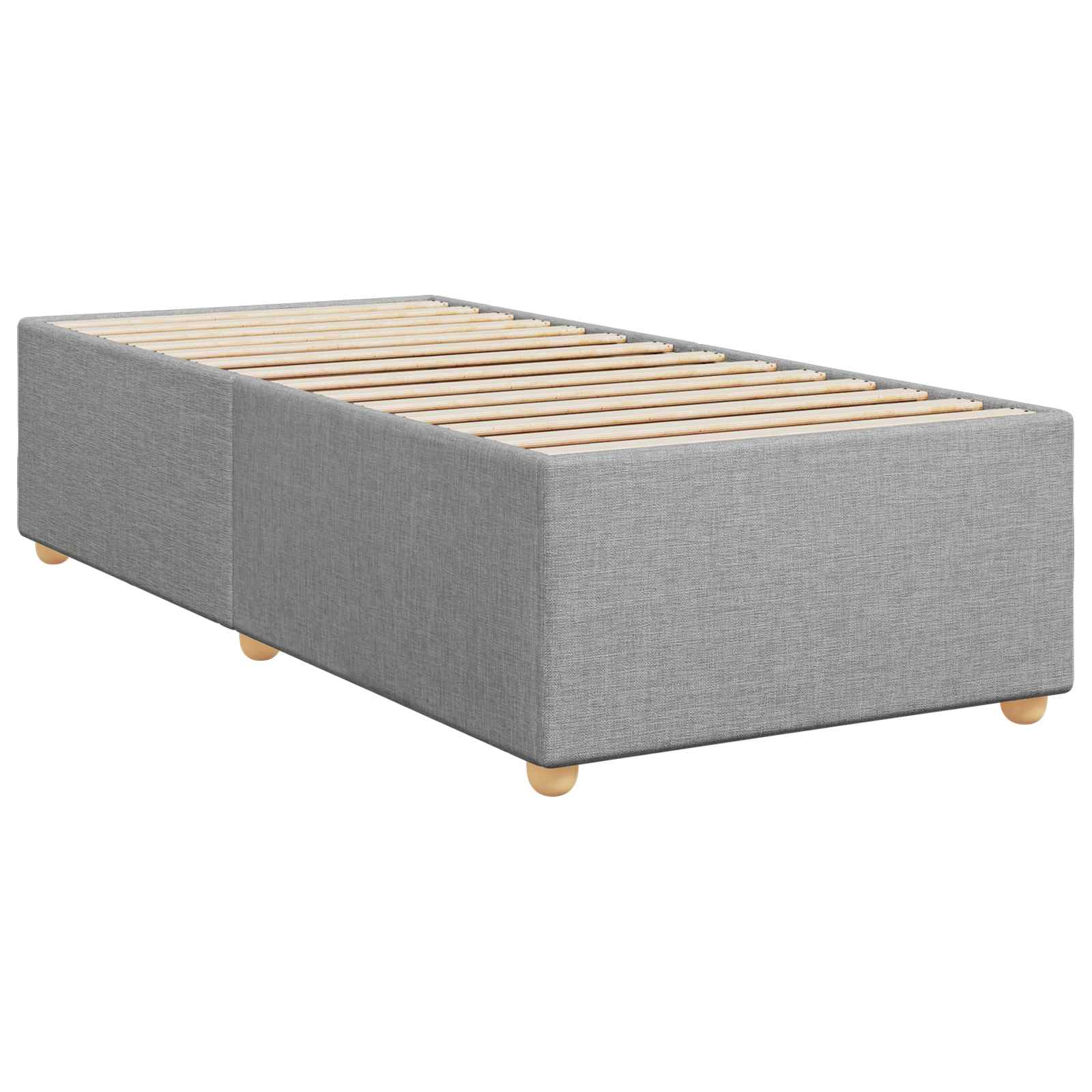 Boxspring krevet s madracem Svjetlosiva 100 x 200 cm Tkanina