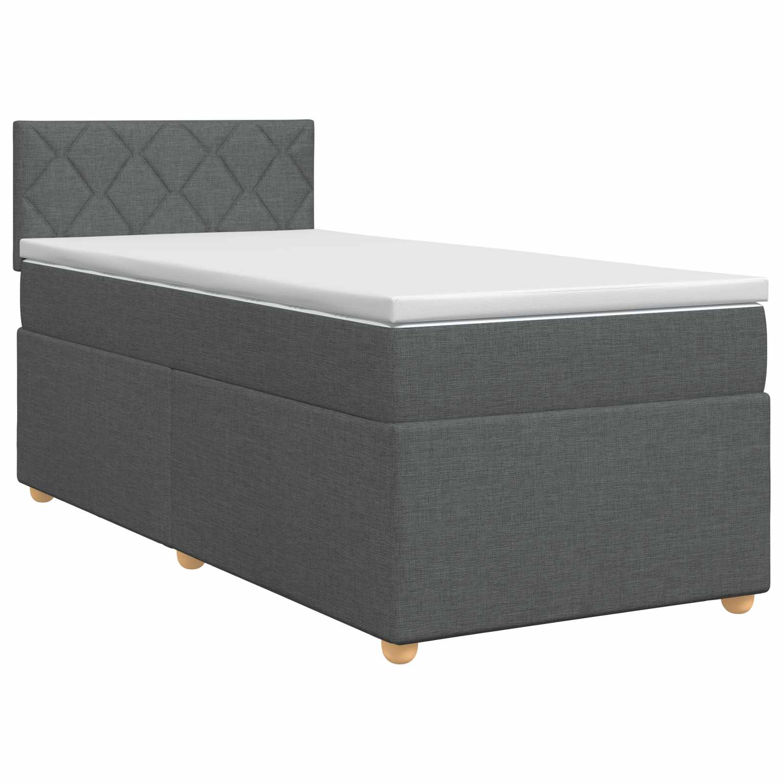 Boxspring krevet s madracem Tamnosiva 100 x 200 cm Tkanina