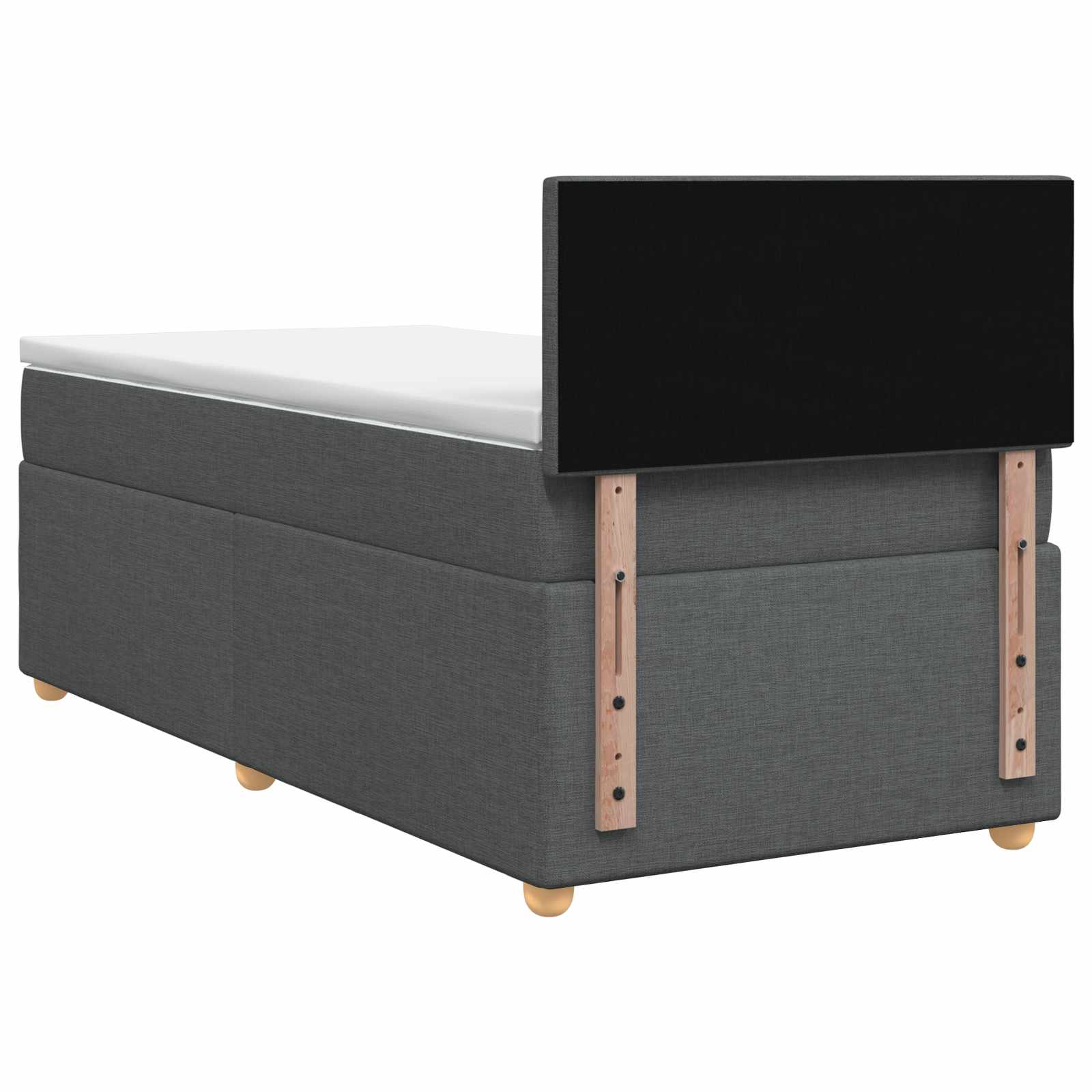 Boxspring krevet s madracem Tamnosiva 100 x 200 cm Tkanina