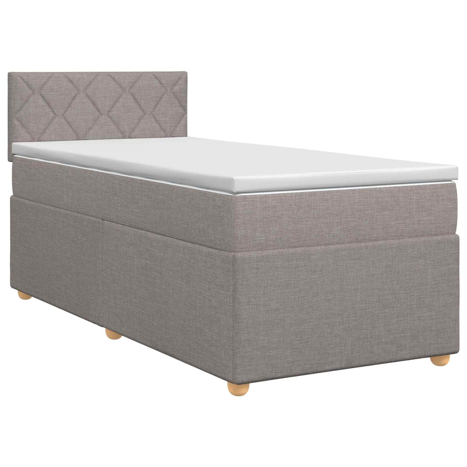 Boxspring krevet s madracem Sivosmeđa 100 x 200 cm Tkanina