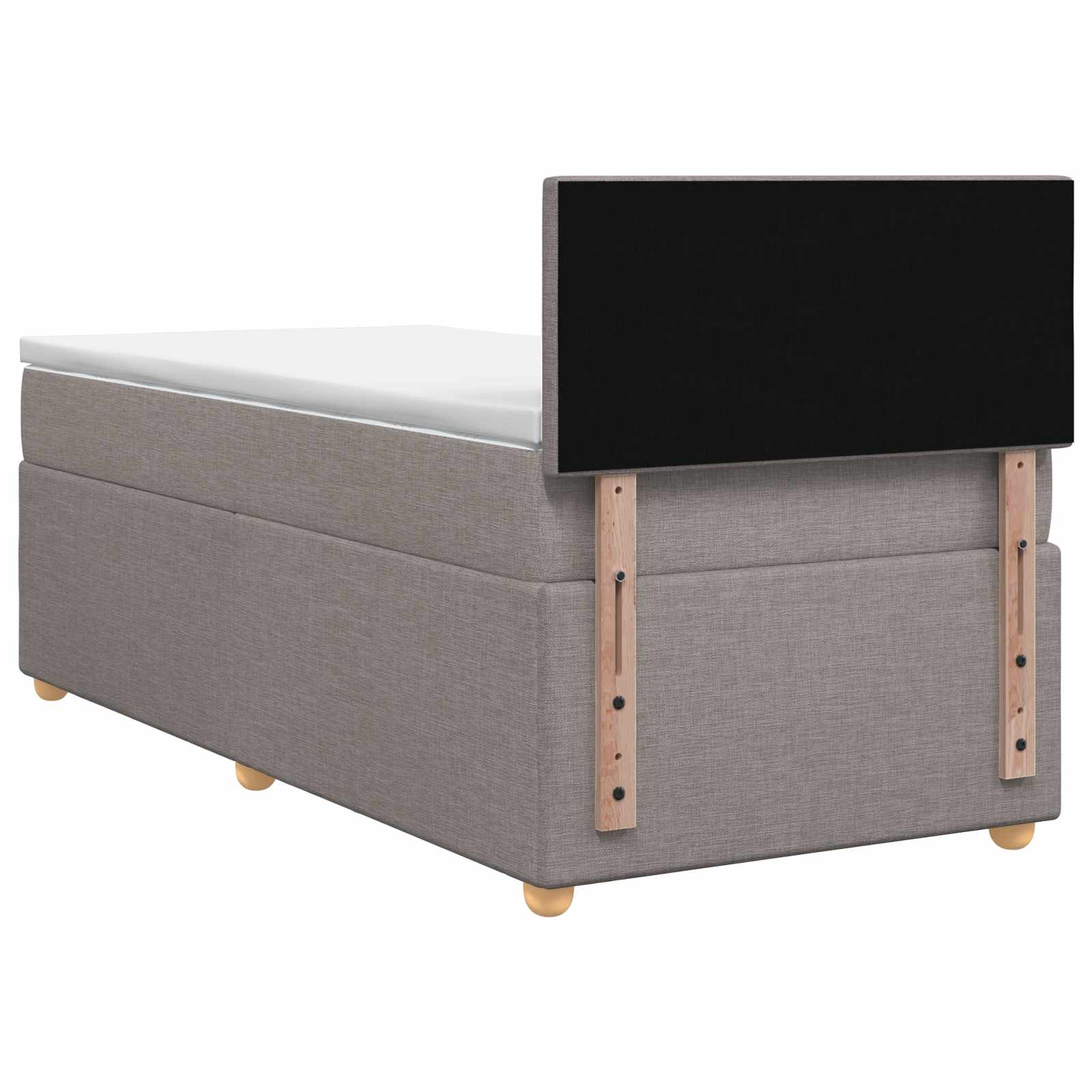 Boxspring krevet s madracem Sivosmeđa 100 x 200 cm Tkanina