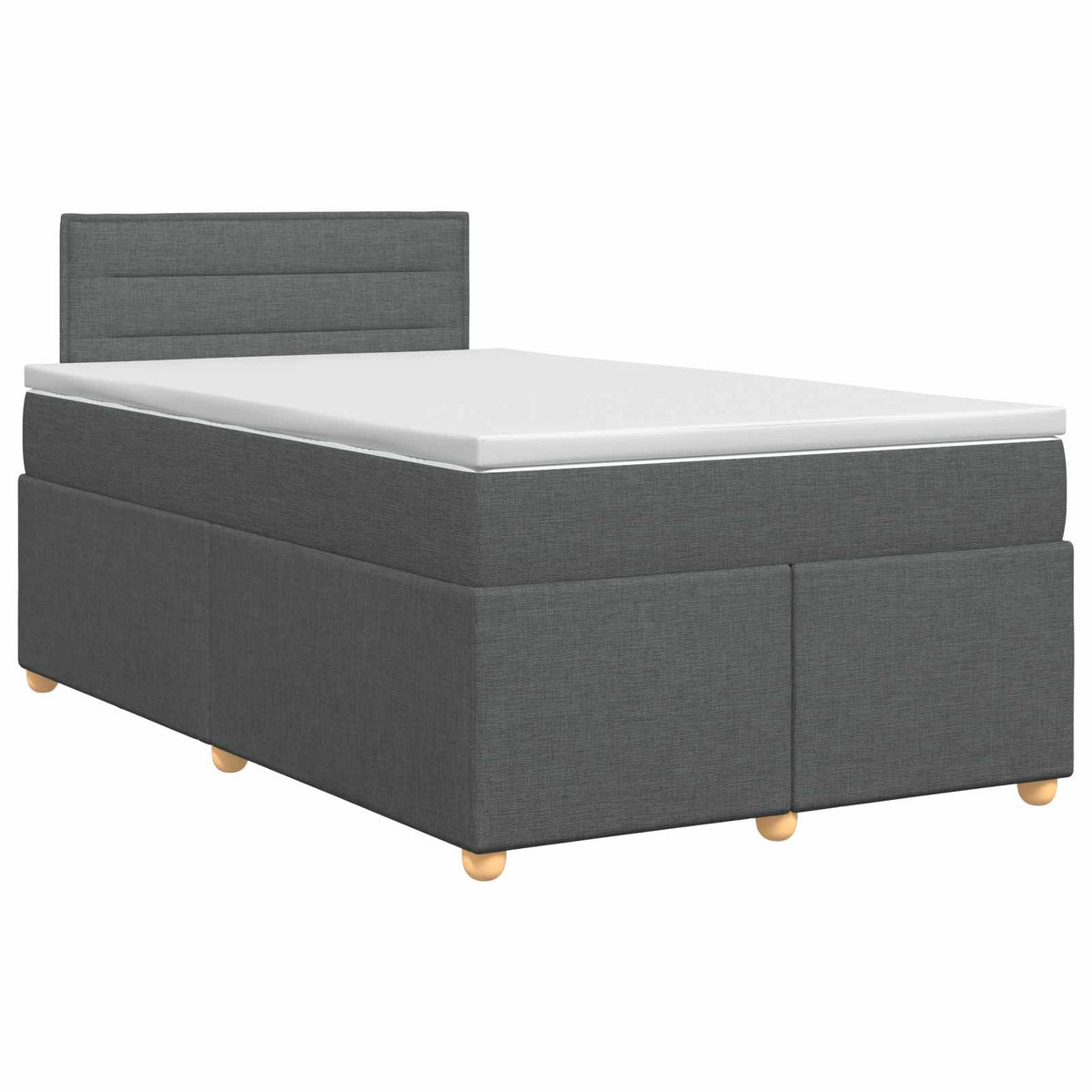 Boxspring krevet s madracem Tamnosiva 120 x 190 cm Tkanina