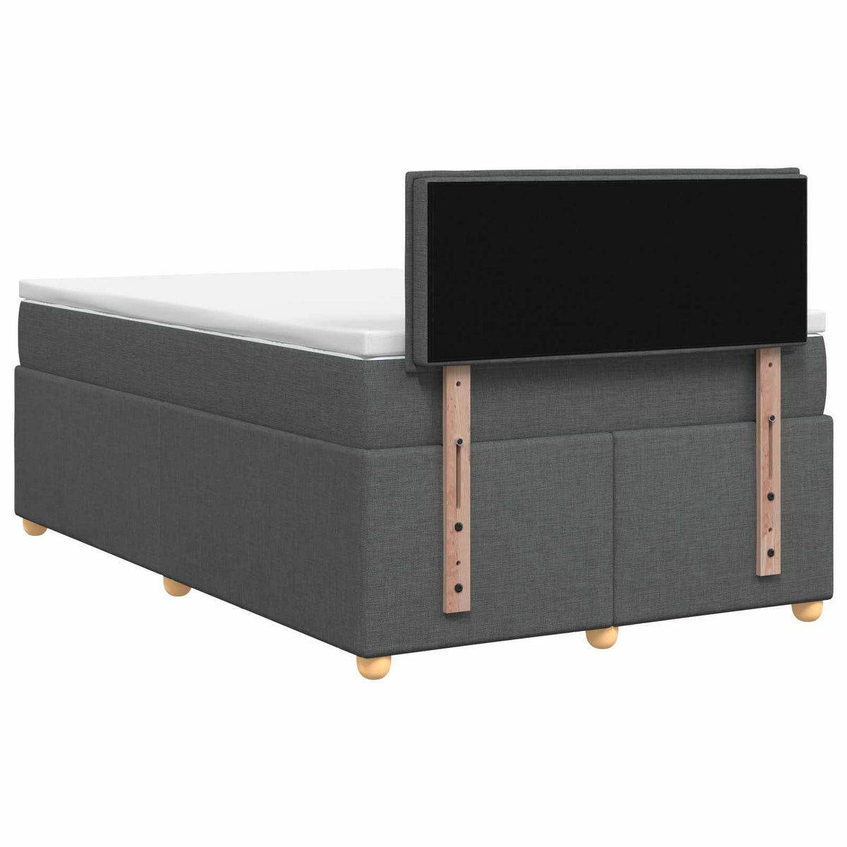 Boxspring krevet s madracem Tamnosiva 120 x 190 cm Tkanina