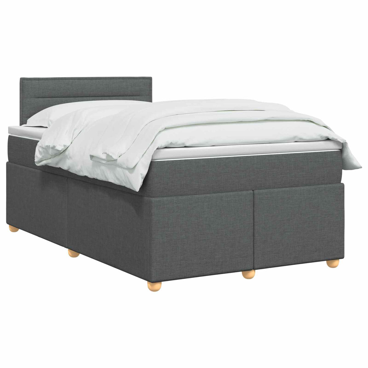 Boxspring krevet s madracem Tamnosiva 120 x 190 cm Tkanina