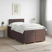 Boxspring krevet s madracem Tamno smeđa 120 x 190 cm Tkanina