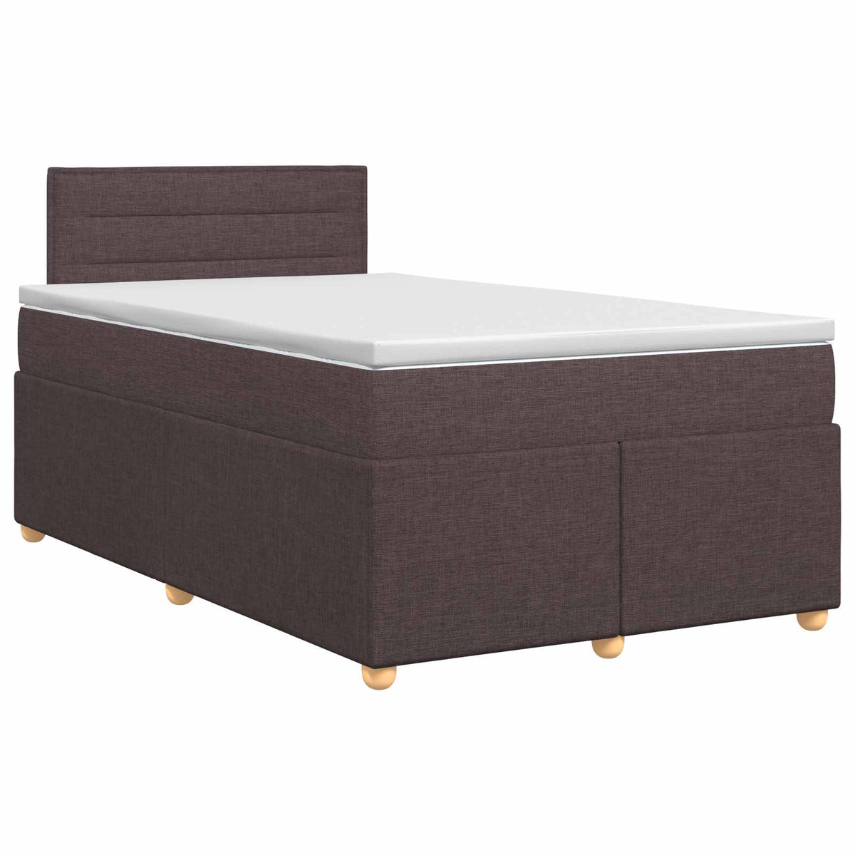 Boxspring krevet s madracem Tamno smeđa 120 x 190 cm Tkanina