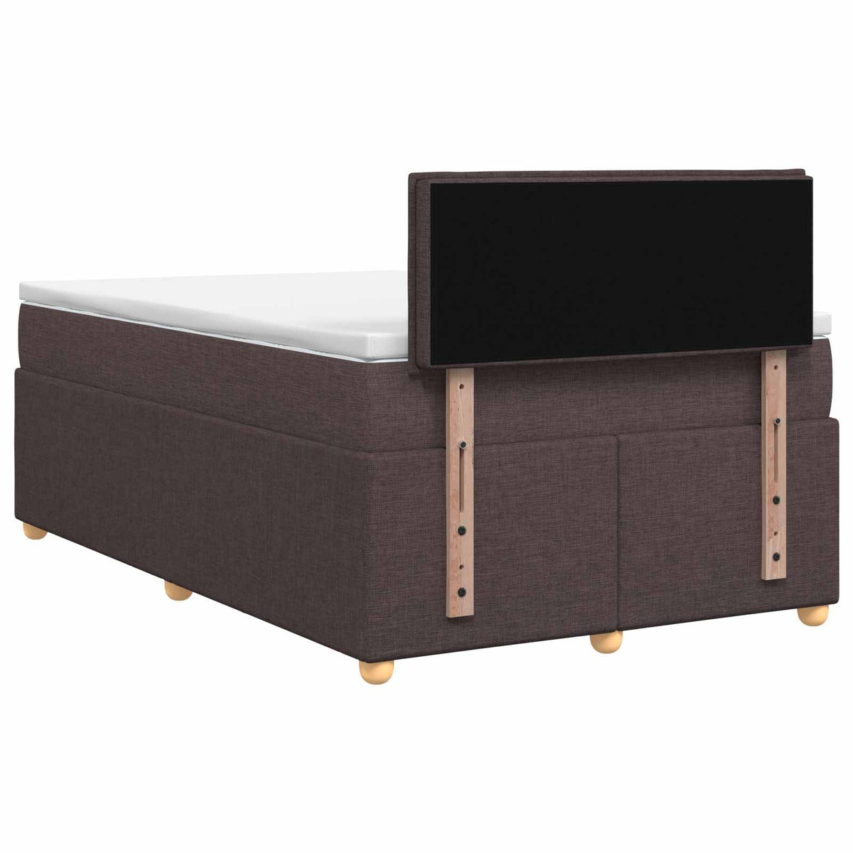 Boxspring krevet s madracem Tamno smeđa 120 x 190 cm Tkanina