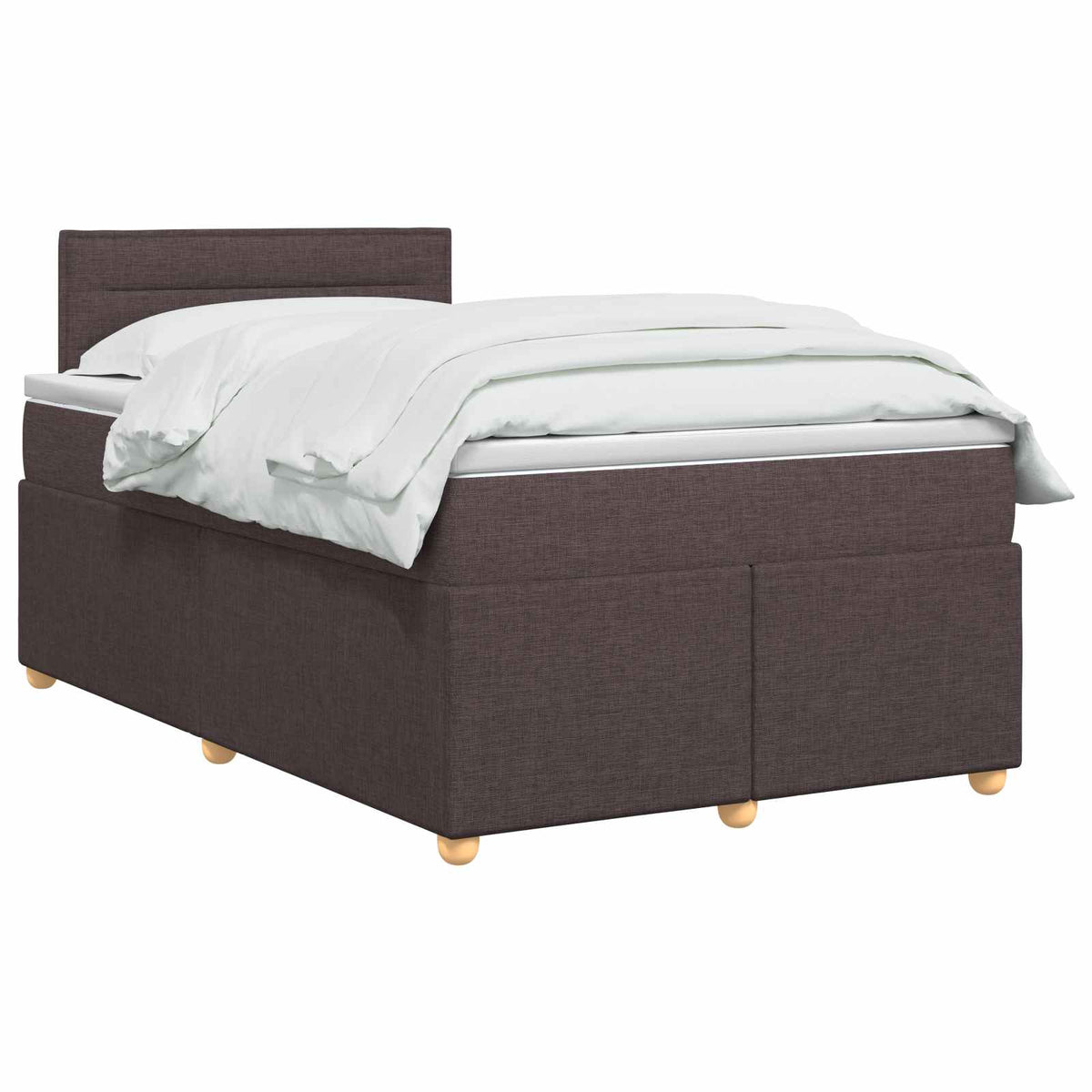 Boxspring krevet s madracem Tamno smeđa 120 x 190 cm Tkanina