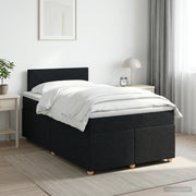 Boxspring krevet s madracem Crna 120 x 200 cm Tkanina
