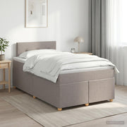 Boxspring krevet s madracem Sivosmeđa 120 x 190 cm Tkanina