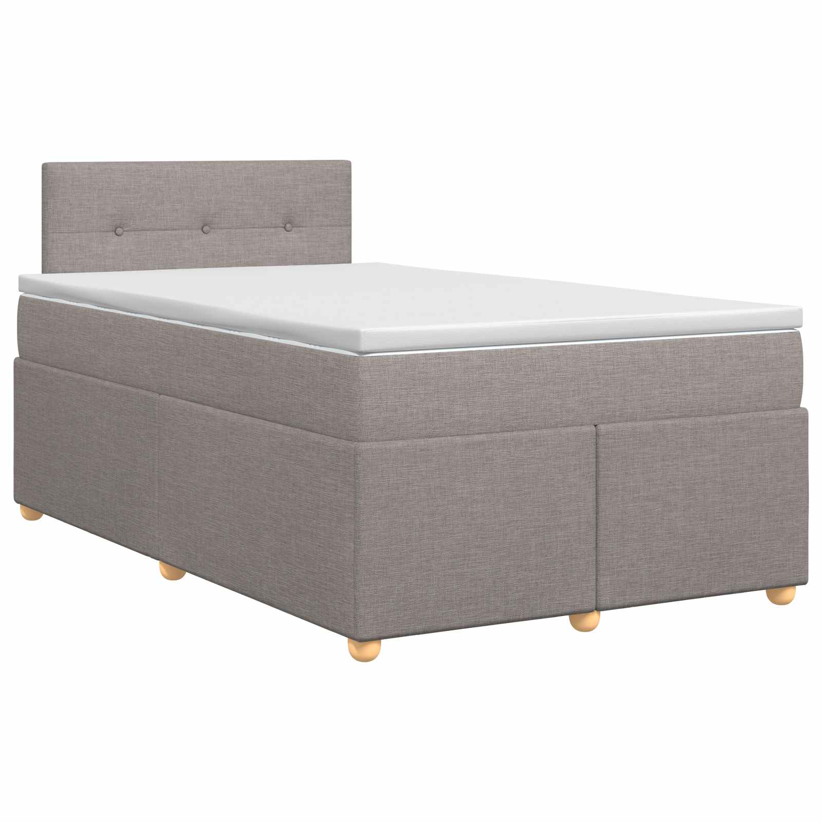 Boxspring krevet s madracem Sivosmeđa 120 x 190 cm Tkanina