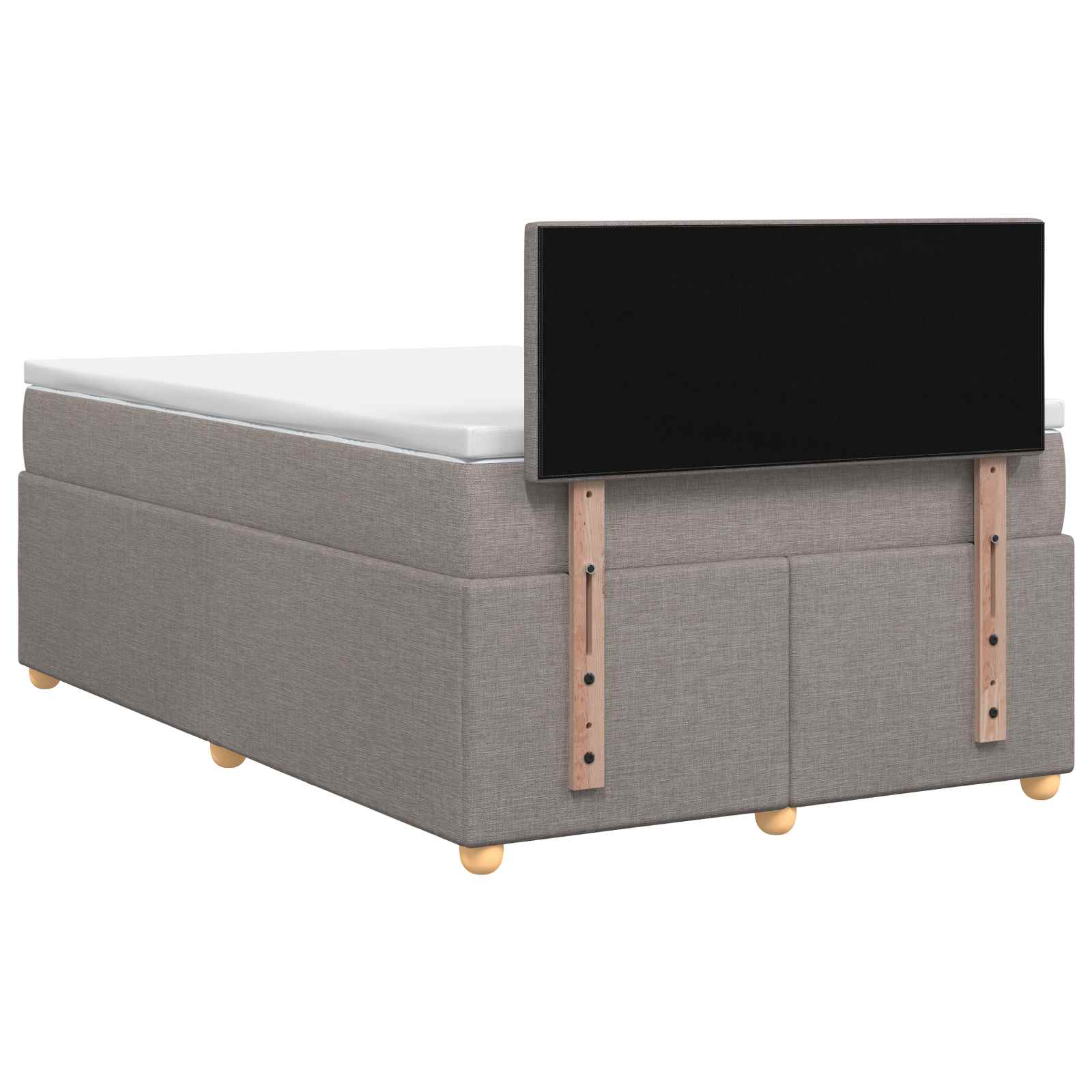 Boxspring krevet s madracem Sivosmeđa 120 x 190 cm Tkanina