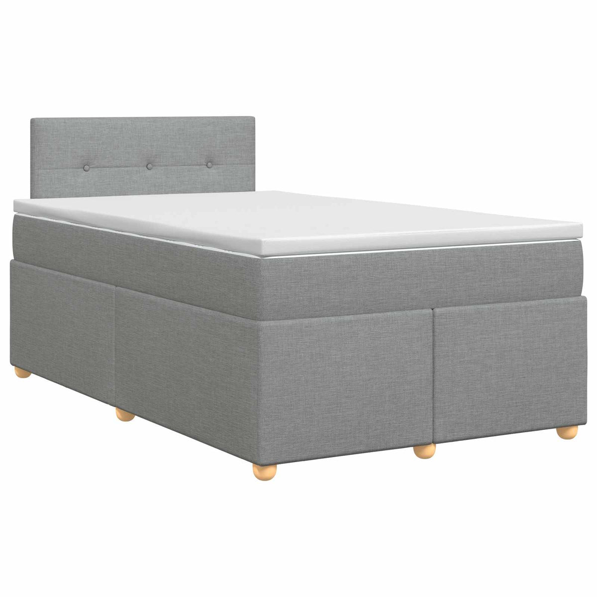 Boxspring krevet s madracem Svjetlosiva 120 x 200 cm Tkanina