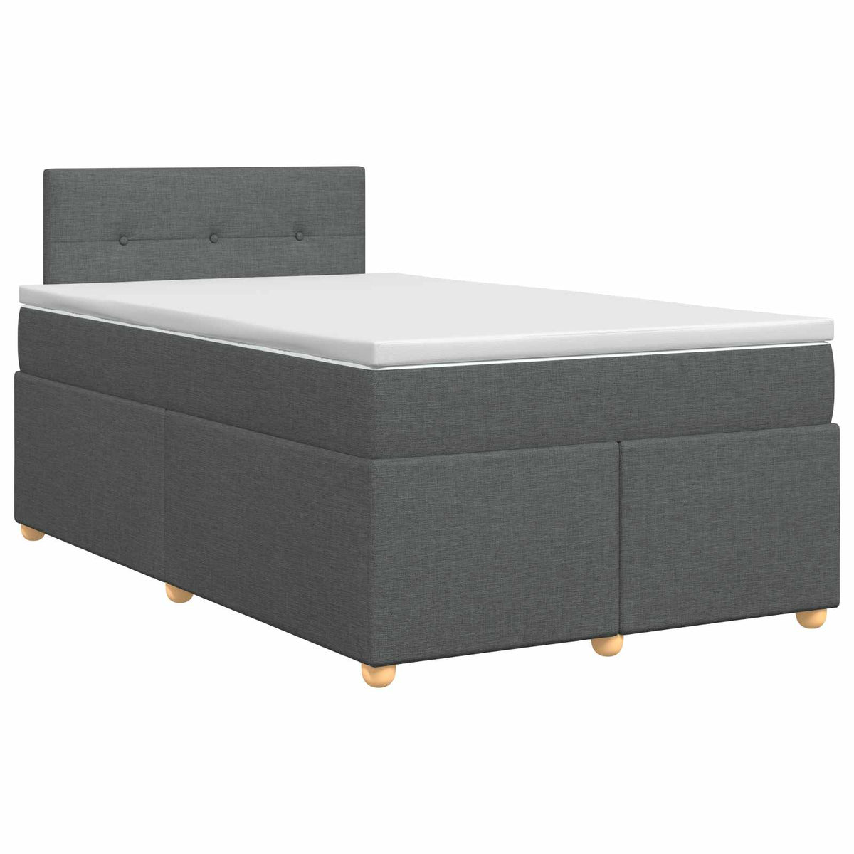 Boxspring krevet s madracem Tamnosiva 120 x 200 cm Tkanina