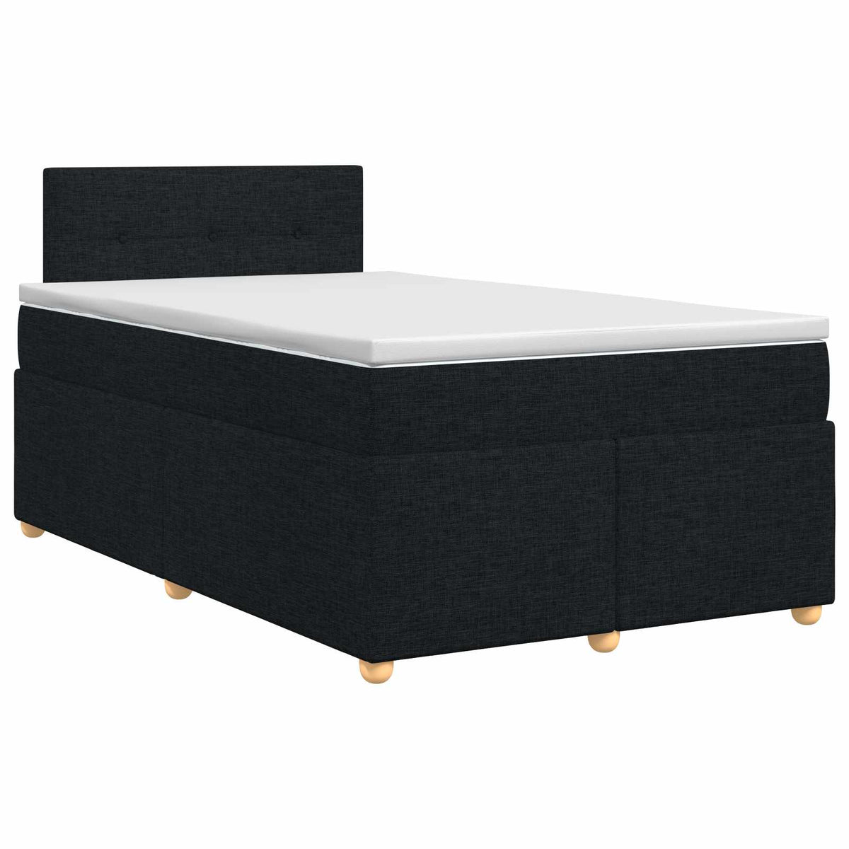 Boxspring krevet s madracem Crna 120 x 200 cm Tkanina