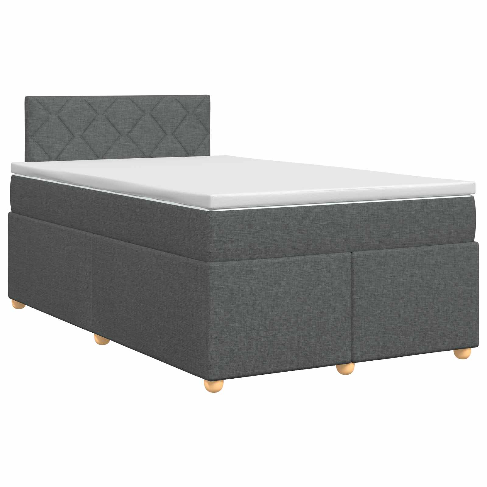 Boxspring krevet s madracem Tamnosiva 120 x 200 cm Tkanina