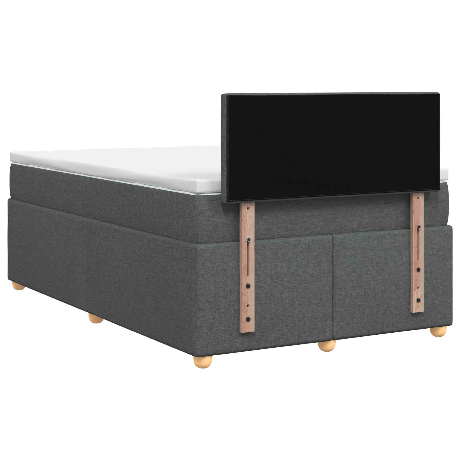 Boxspring krevet s madracem Tamnosiva 120 x 200 cm Tkanina
