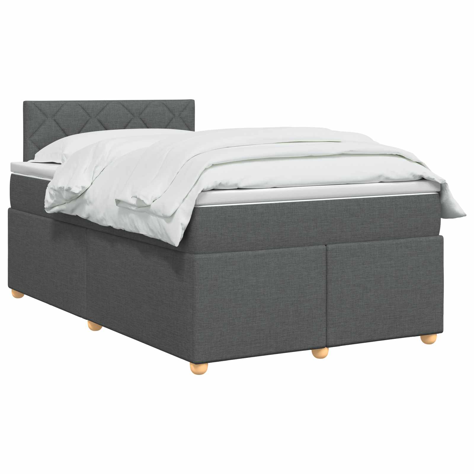 Boxspring krevet s madracem Tamnosiva 120 x 200 cm Tkanina