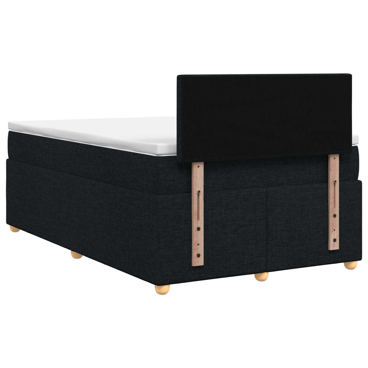 Boxspring krevet s madracem Crna 120 x 200 cm Tkanina