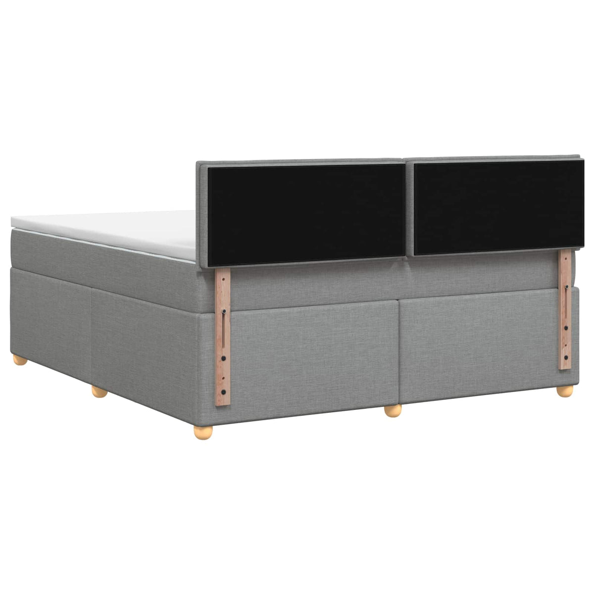 Boxspring krevet s madracem Svjetlosiva 140 x 190 cm Tkanina