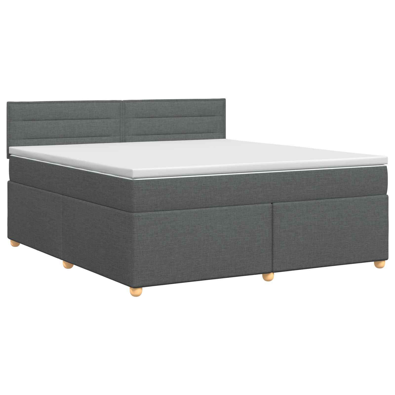 Boxspring krevet s madracem Tamnosiva 140 x 190 cm Tkanina