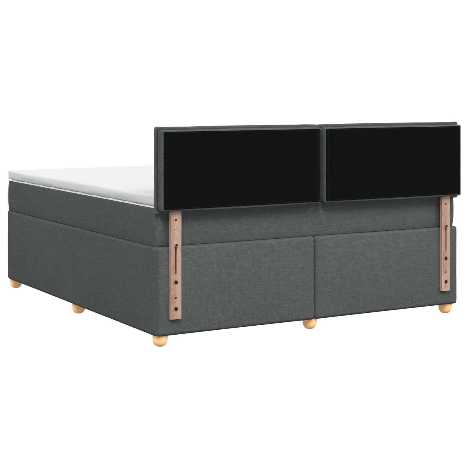 Boxspring krevet s madracem Tamnosiva 140 x 190 cm Tkanina