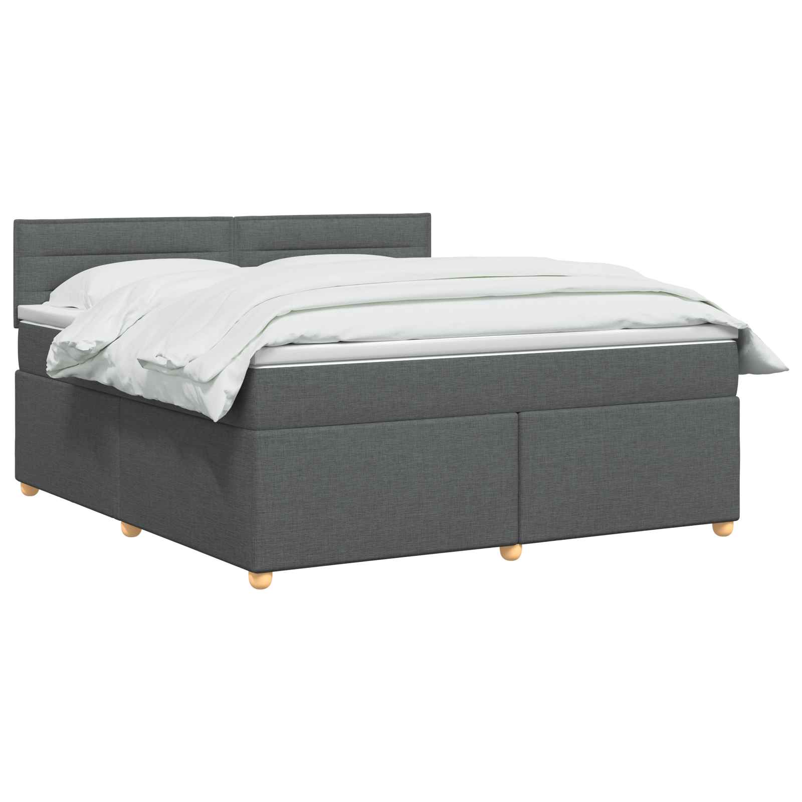 Boxspring krevet s madracem Tamnosiva 140 x 190 cm Tkanina
