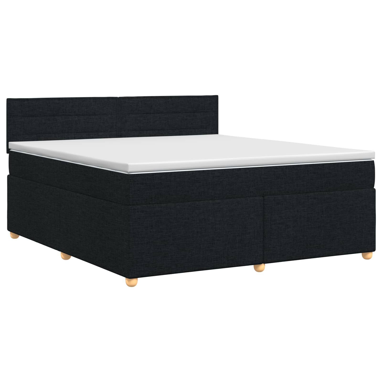 Boxspring krevet s madracem Crna 140 x 200 cm Tkanina