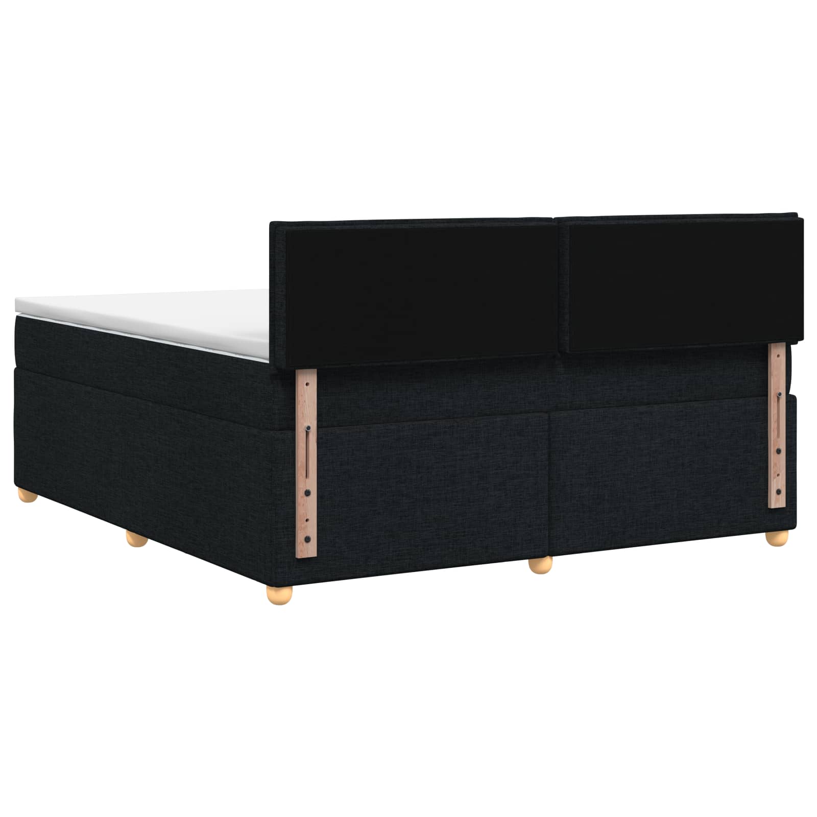 Boxspring krevet s madracem Crna 140 x 200 cm Tkanina