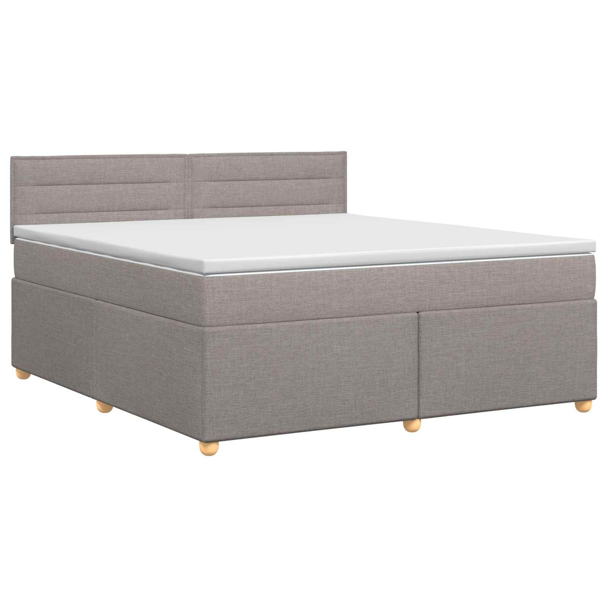 Boxspring krevet s madracem Sivosmeđa 140 x 200 cm Tkanina