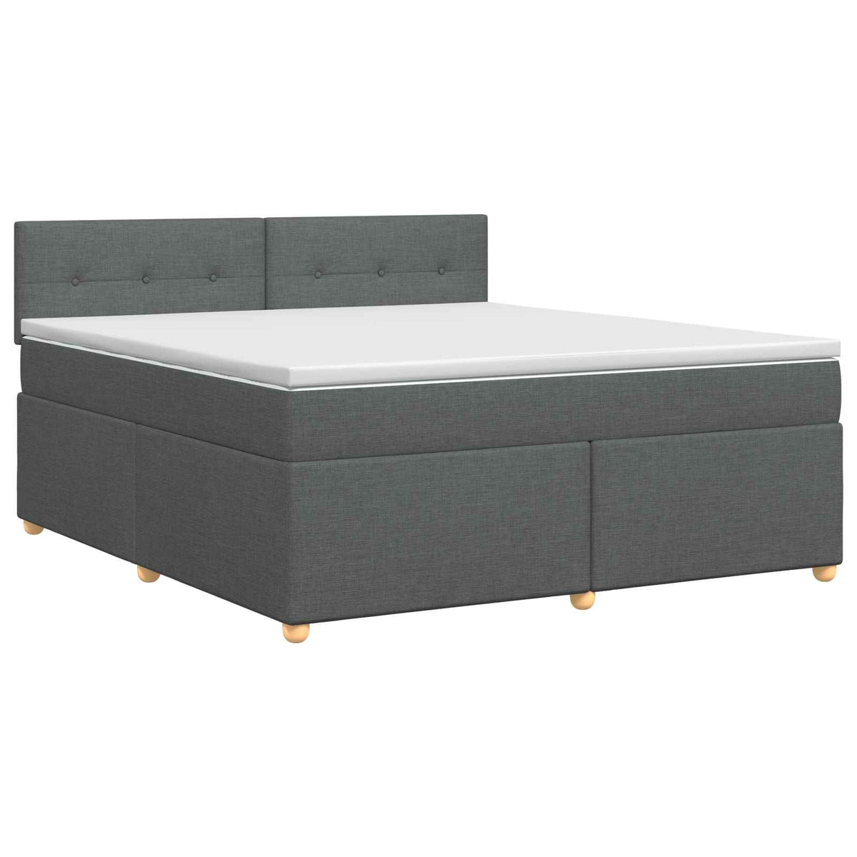 Boxspring krevet s madracem Tamnosiva 140 x 200 cm Tkanina