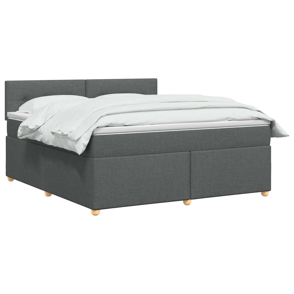Boxspring krevet s madracem Tamnosiva 140 x 200 cm Tkanina