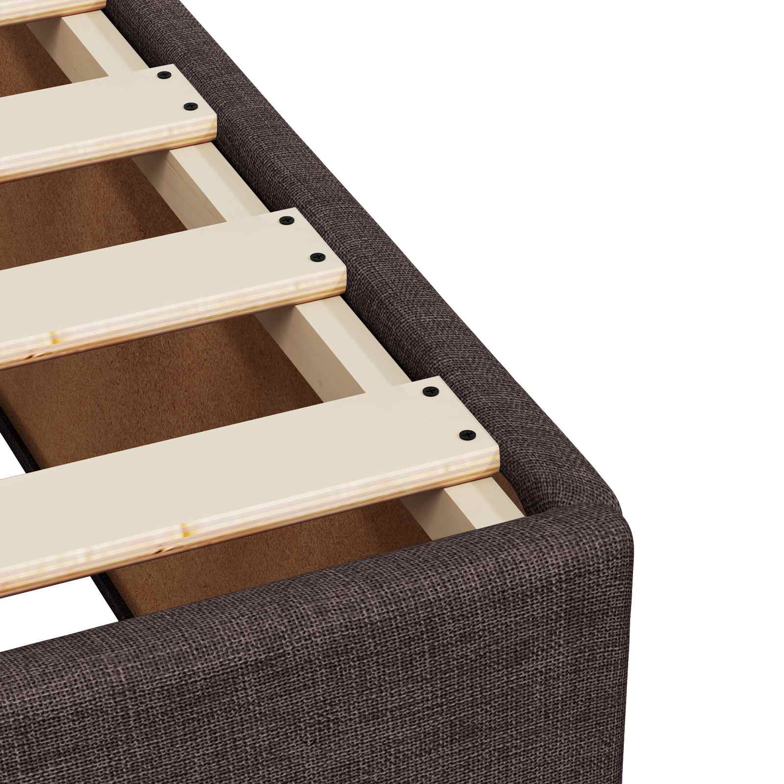 Boxspring krevet s madracem Tamno smeđa 140 x 200 cm Tkanina