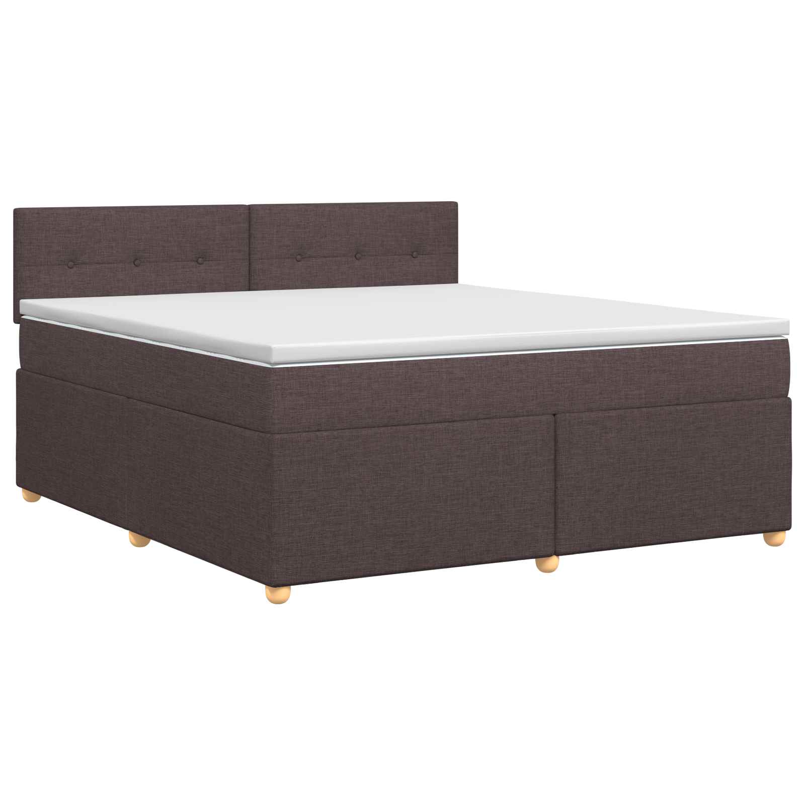 Boxspring krevet s madracem Tamno smeđa 140 x 200 cm Tkanina